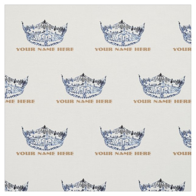 Miss America style Crown Custom Fabric (Swatch)