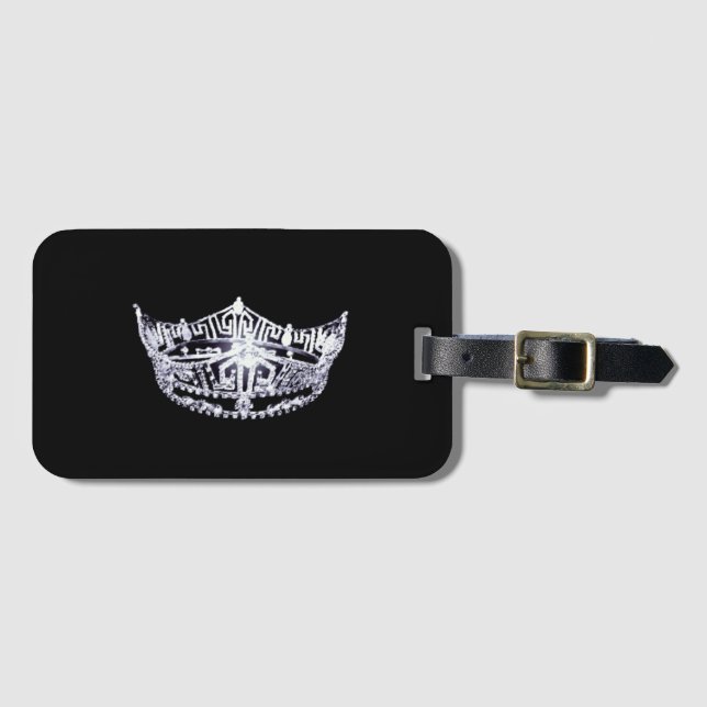 Miss America style Crown Luggage Tag (Front Horizontal)