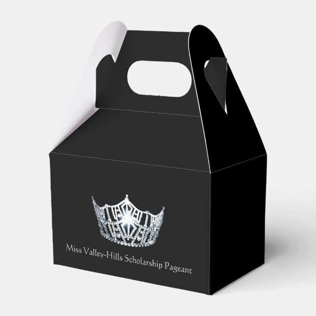 Miss America style Crown Party Favour Box (Front Side)