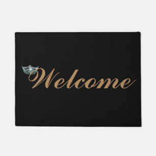 Miss America style Crown Welcome Custom Door Mat