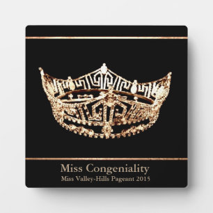 Miss America style Custom Awards Plaque