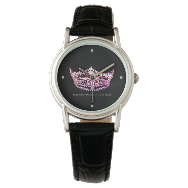 Miss America style Custom Crown Two-Tone Watch (Front)