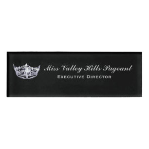 Miss America Style Custom Name Tag