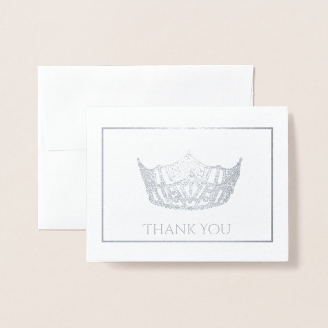 Miss America Style Foil Crown Card (Front With Envelope)