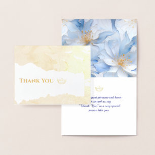 Miss America Style Foil Crown-Floral Greeting Card