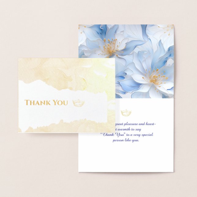 Miss America Style Foil Crown-Floral Greeting Foil Card (Display)