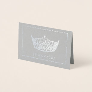 Miss America Style Foil Crown Mini Card