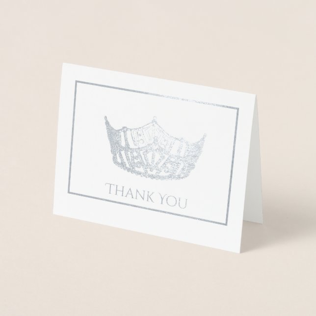 Miss America Style Foil Crown Small Card (Front)