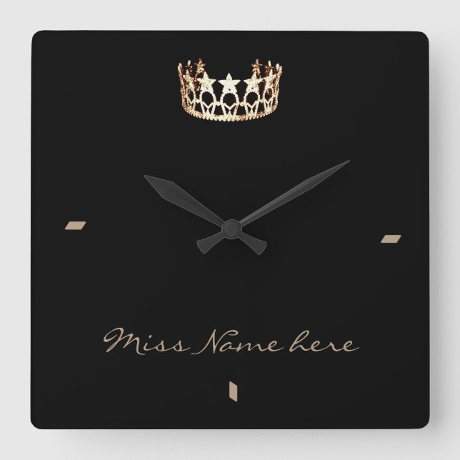 Miss America style Gold Crown Horloge (Recto)