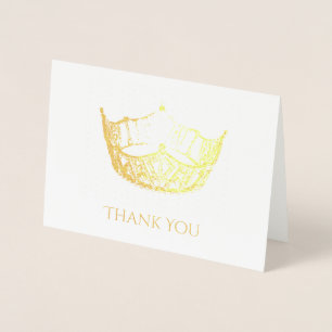 Miss America Style Gold Foil Carte de remerciement