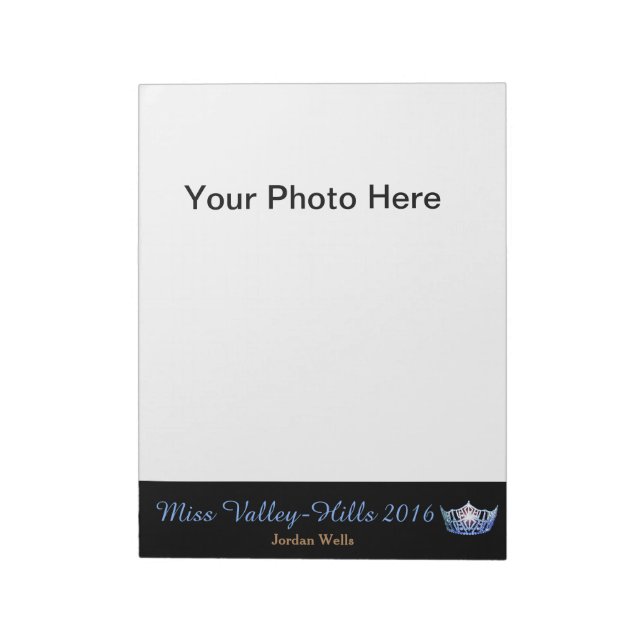 Miss America style Pageant Photo Autograph Pad (Rotated)