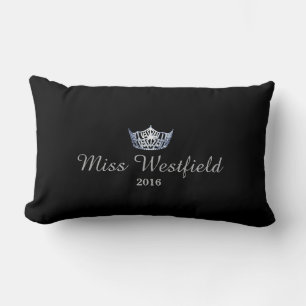 Miss America style Personalized Name Crown Pillow