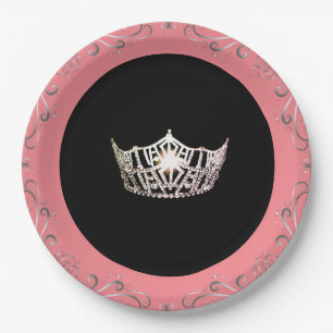 Miss America style Pink-Coral 9" Paper Plates