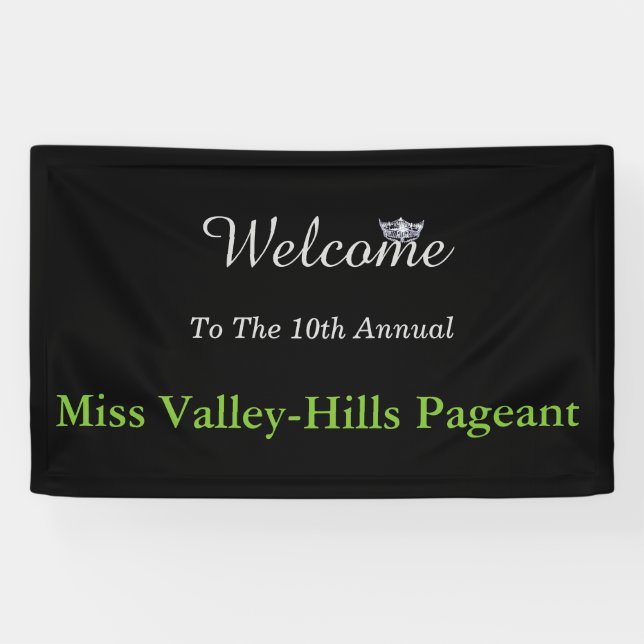 Miss America type Bannière personnalisée (Horizontal)