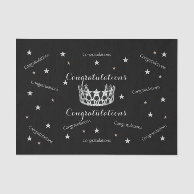 Miss America USA Congratulations Tissue Paper (Front)