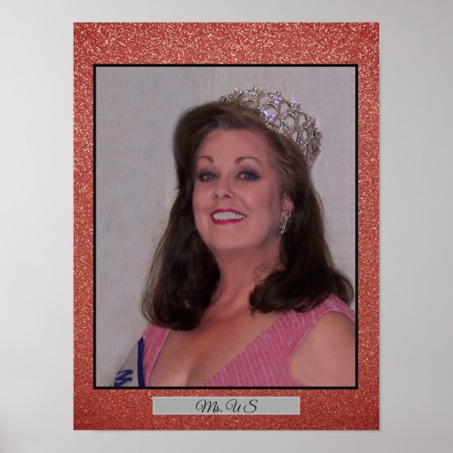 Miss America USA Glitter Personal Portrait Poster (Front)