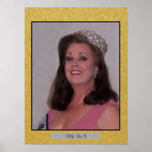 Miss America USA Glitter Personal Portrait Poster