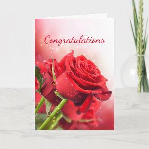 Miss America USA Red Roses Greeting Card-Congrats Card