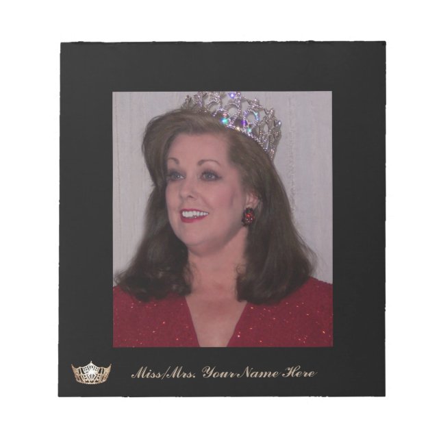 Miss American Style Crown Custom Autograph Pad (Front)