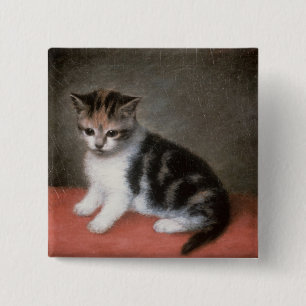 Miss Ann White's Kitten, 1790 2 Inch Square Button