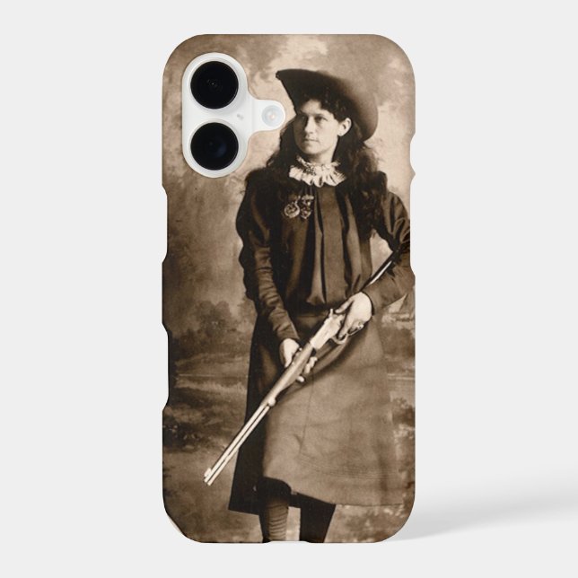 Miss Annie Oakley avec pistolet, Portrait photo Vi (Verso)