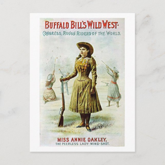 Miss Annie Oakley Postcard (Front)