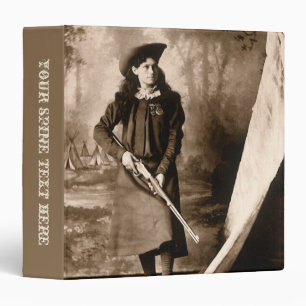 Miss Annie Oakley with Gun, Vintage Photo Portrait Binder