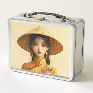 Miss Aodai Metal Lunch Box