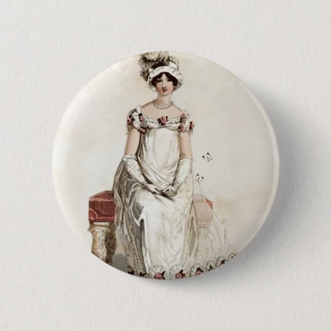 “Miss Bennet” 2 Inch Round Button (Front)
