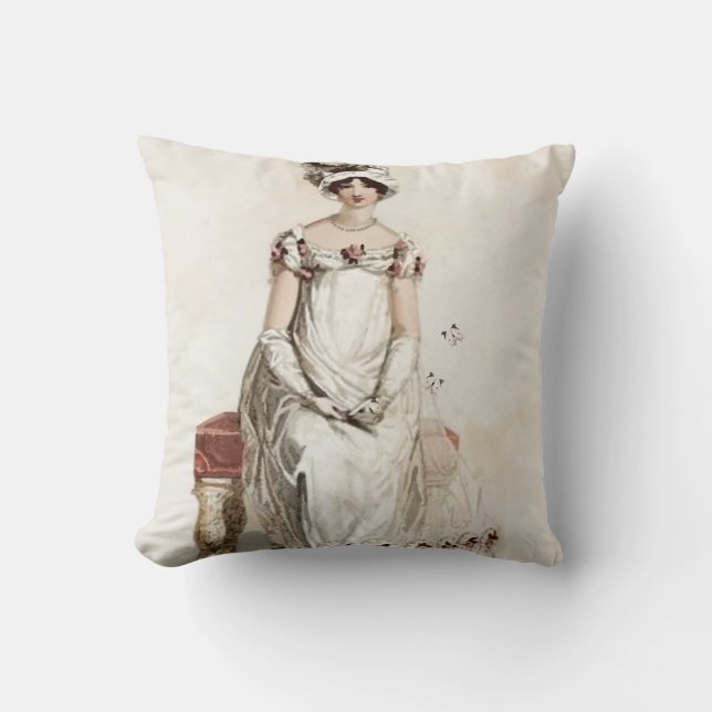 “Miss Bennet” Throw Pillow (Front)