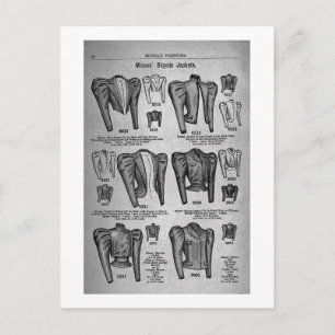 Miss' Bicycle Jakcets - Vintage 1897 Advertisement Postcard