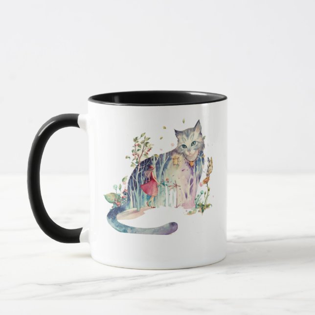 Miss Cat at Home Coffee Mugs (Left)