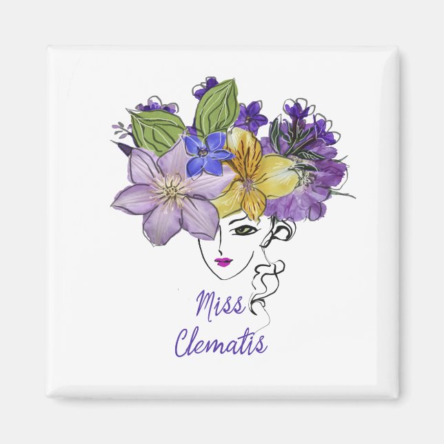 Miss Clematis Magnet (Front)