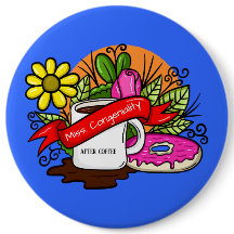 Miss Congeniality Colorful Tattoo Coffee and Donut
