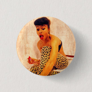 Miss Février 1 Inch Round Button