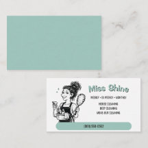 Miss House Cleaning Service Vintage Maid
