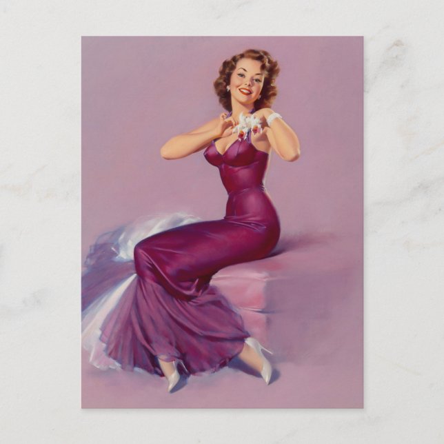 Miss Iris In Beauty Dress Postcard (Front)