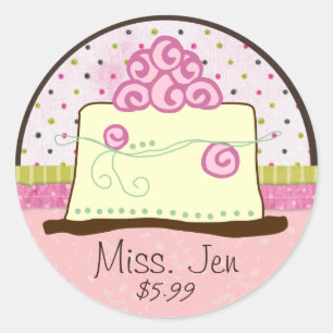 Miss. Jen Cake Small Merchandise Labels / Stickers