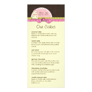 Miss. Jen Menu Rack Cards