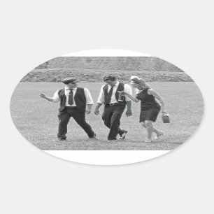 Miss Jubilee and the Humdingers Oval Sticker