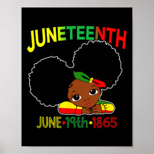 Miss Juneteenth Celebrate 19th 1865 June Black Gir Poster