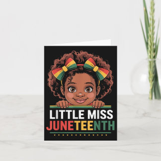 Miss Juneteenth Freedom Black American African Gir Card