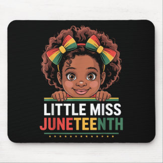 Miss Juneteenth Freedom Black American African Gir Mouse Pad