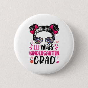 Miss Kindergarten Grad Graduation Graduated Girls 2 Inch Round Button