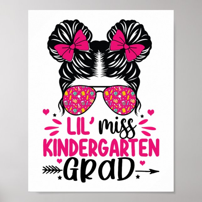 Miss Kindergarten Grad Graduation Graduated Girls  Poster (Front)