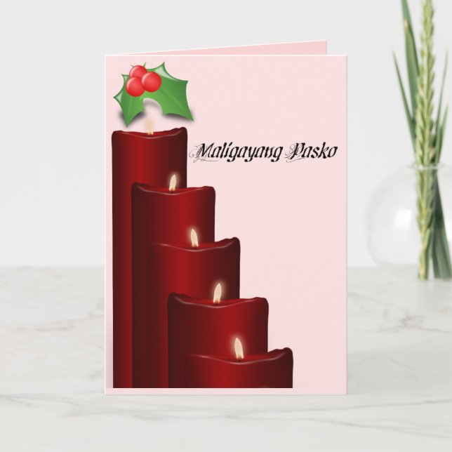 Miss kita sa tuwing dumarating ang pasko holiday card (Front)