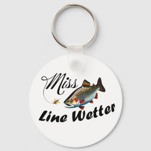 Miss Line Wetter Rainbow Trout Keychain