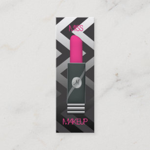 Miss Makeup Pink 2 Mini Business Card