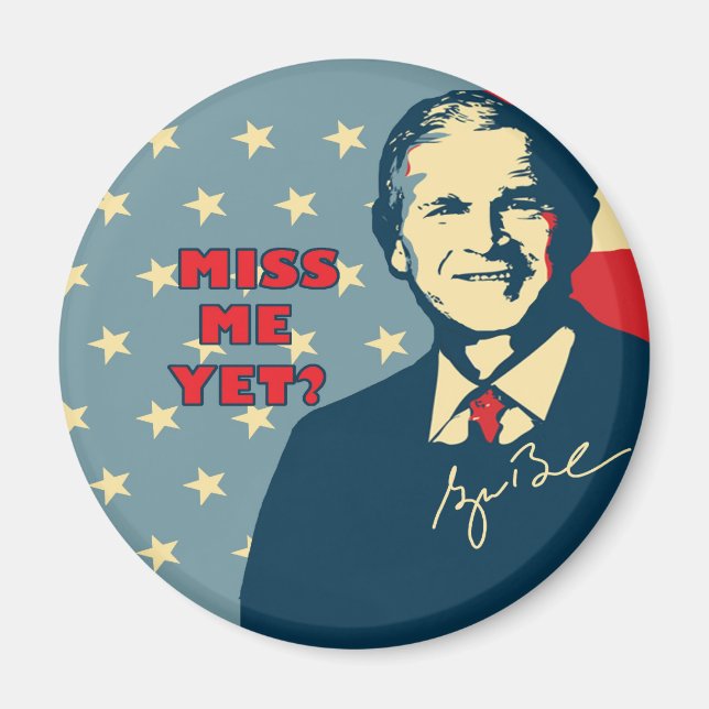 Miss Me Yet Round Magnet (Front)