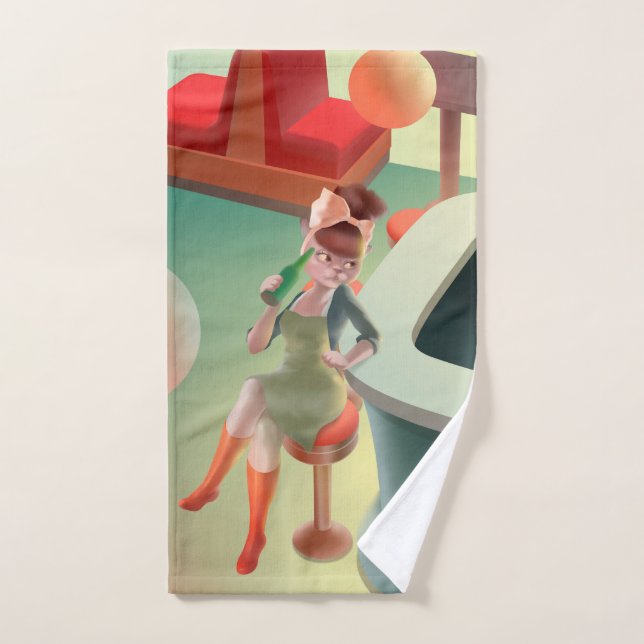 Miss Meow - Late Night Bar Series (Serviette à main)